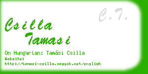 csilla tamasi business card